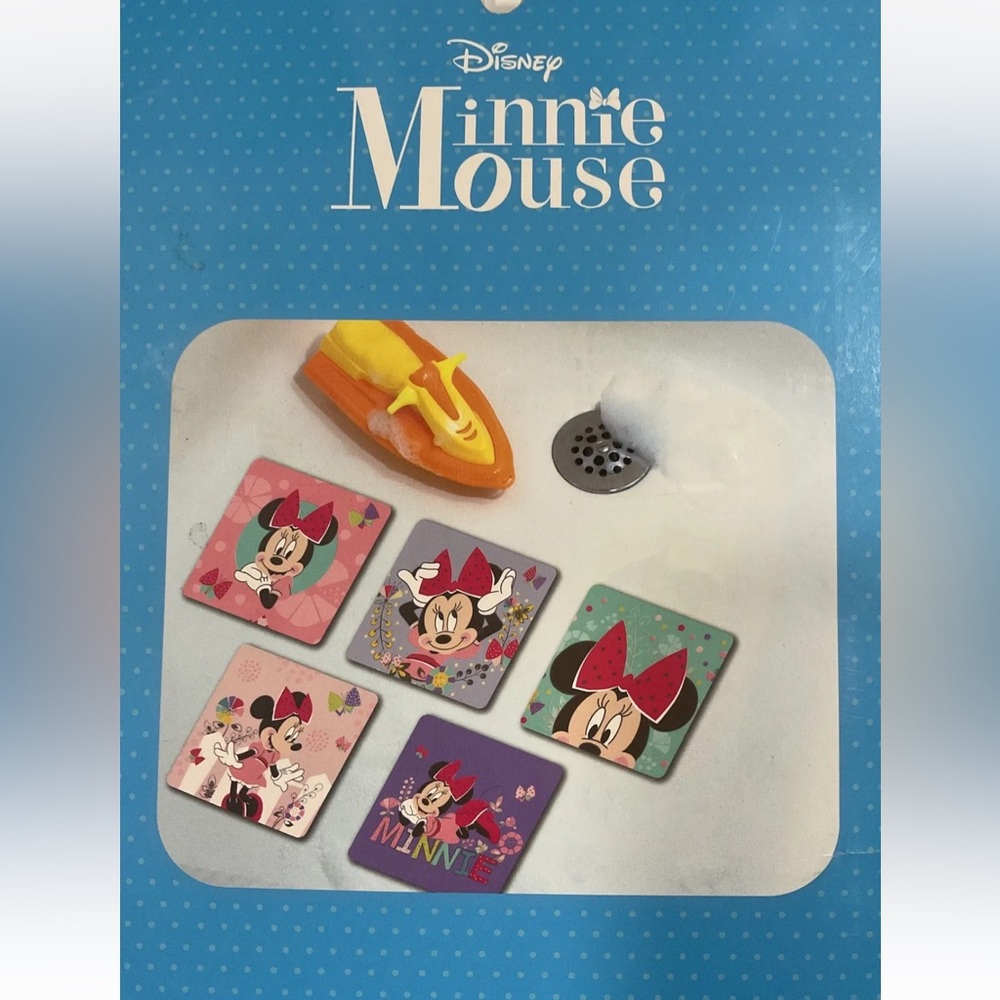 4/$20 Disney MINNIE TUB TREADS (5 PK) rubber Non-Slip multi-color Decorations